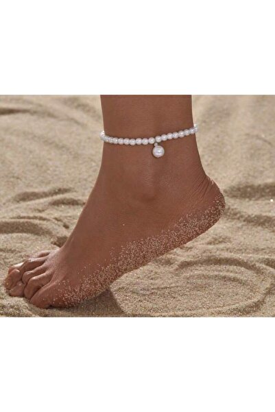 Genel Markalar Şıklığınızı Tamamlayacak İncili Kadın Ayak Halhal