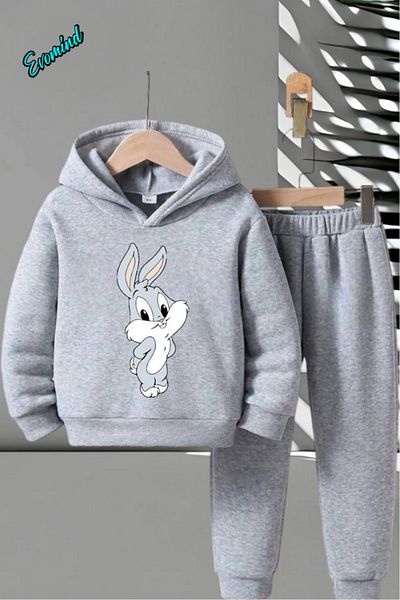 Evomind Σετ φόρμας KIDS με στάμπα με κουκούλα