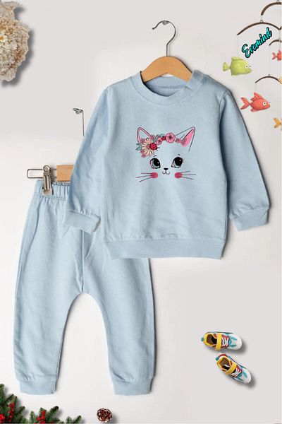 Evomind Σετ φόρμας για παιδιά με στάμπα Crew Neck