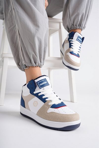Moda Kadıköy ΑΘΛΗΤΙΚΑ ΠΑΠΟΥΤΣΙΑ UNISEX SNEAKER ΛΕΥΚΟ ΣΚΟΥΡΟ ΜΠΛΕ