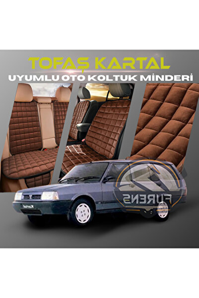 SHOOPLAA طقم وسادة مقعد السيارة من Tofas Eagle باللون البني مع جيوب من الريش ...