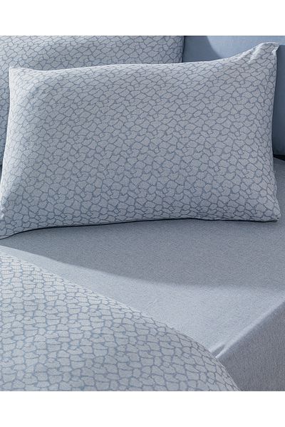 Madame Coco Crystal Double Cotton Jacquard Duvet Cover Set - Indigo