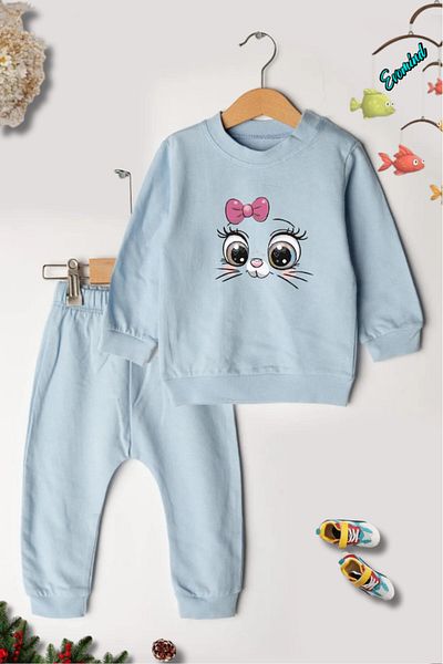 Evomind Σετ φόρμας για παιδιά με στάμπα Crew Neck