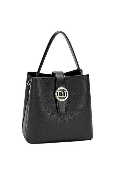 David Jones Γυναικεία τσάντα ώμου με λουράκι Μαύρη