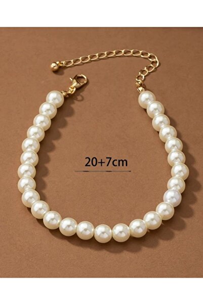 Shiklik MODA White Pearl Women's Foot Anklet to Complement Your Elegance