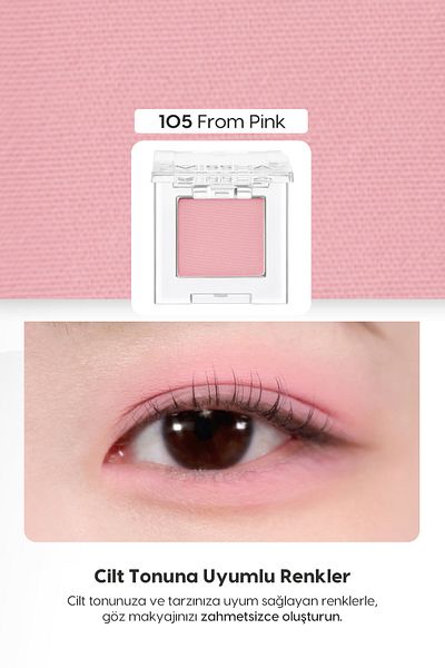Missha Soft Textured Modern Shadow Matte - Single Eye Shadow, Non-Spill (105 from Pink)