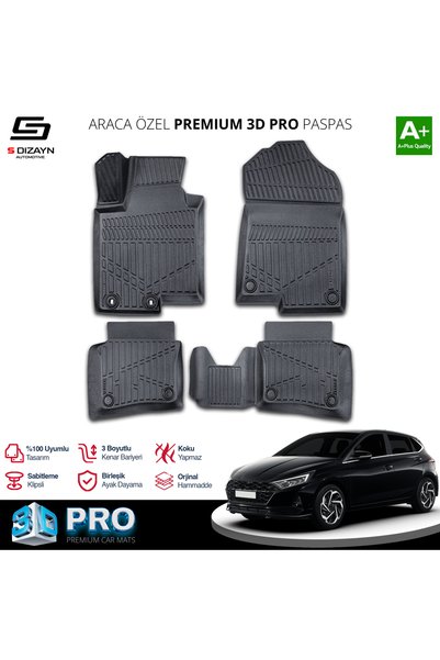 S Dizayn S-Dizayn Hyundai i20 3D Pro Havuzlu Paspas 2020 Üzeri A+ Kalite