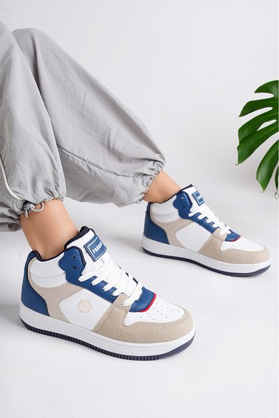 Moda Kadıköy ΑΘΛΗΤΙΚΑ ΠΑΠΟΥΤΣΙΑ UNISEX SNEAKER ΛΕΥΚΟ ΣΚΟΥΡΟ ΜΠΛΕ