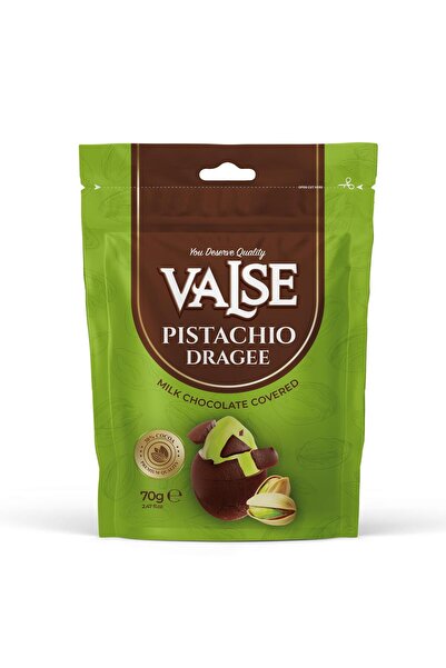 Valse SÜTLÜ ÇİKOLATA KAPLI ANTEP FISTIĞI DRAJE 70 GR