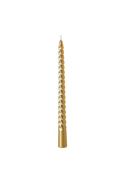 Mudo Concept 2Lİ BURGULU ŞAMDAN MUM GOLD 25CM