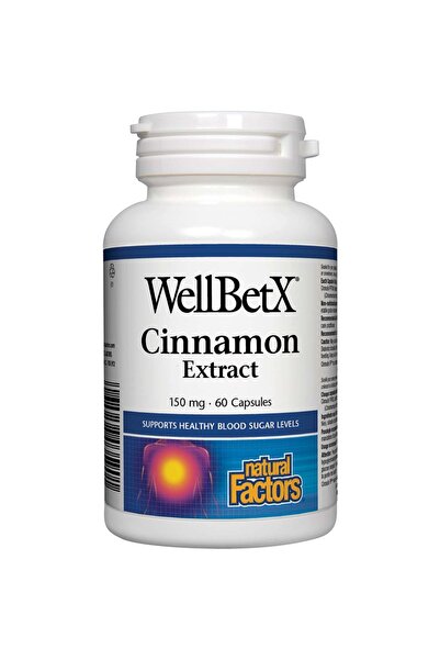 Natural Factors WellBetX CinnamonRich, 150 mg, 60 Capsules