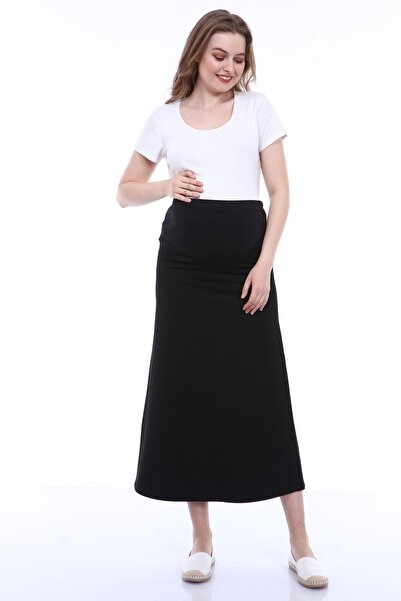 Işşıl 620-Pregnant Clothing Bell Cut Fabric Skirt