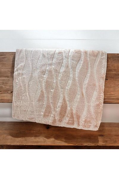 polo life Pololife Embos Patterned Blanket Powder Double 220X240 cm