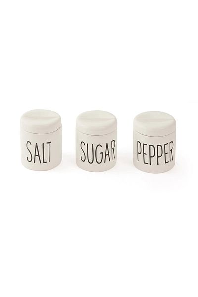 Karçiçeği Home Loza 3-piece Spice Bowl Ceramic set salt bowl pepper bowl sugar bowl porcelain set