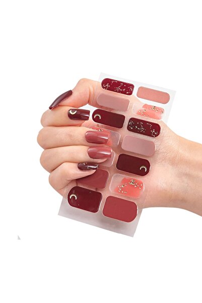 DeftHike Kolay Uygulanabilir Kendinden Yapışkanlı Suya Dış etkenlere Dayanıklı Desenli Tırnak Sticker