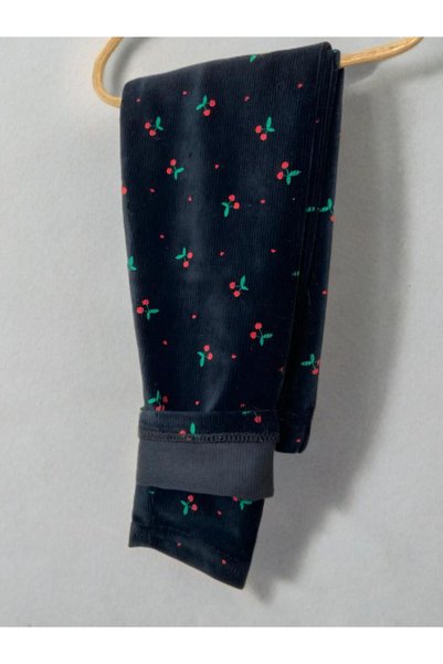 BOBSİ CO Girl's Velvet Ribbed Tights