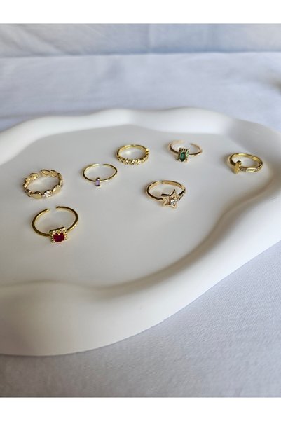 SMCHOME Lilac Purple Stone Minimal Ring