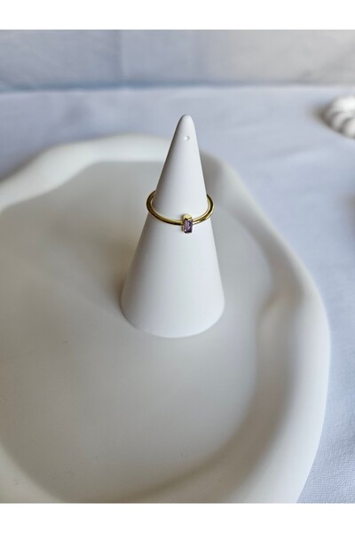 SMCHOME Lilac Purple Stone Minimal Ring