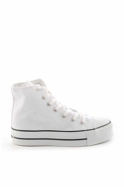 Bambi Weiße Leinen Freizeitschuhe für Damen K01688010718