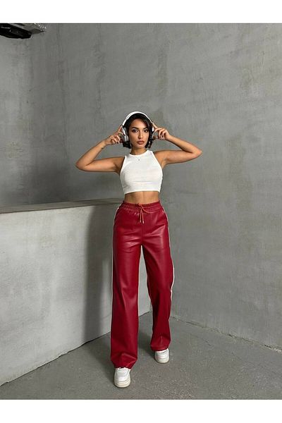 prova Leather Stripe Pants - Misspa24430