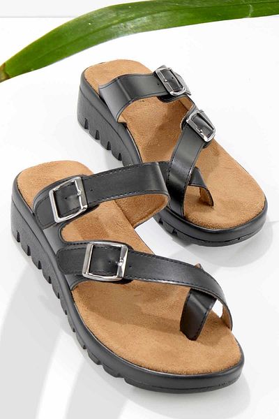 Bambi Women's Black Slippers K04198010909