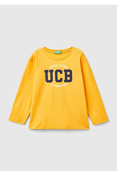 United Colors of Benetton Dečačka majica sa dugim rukavima, sa šarenim logoti...
