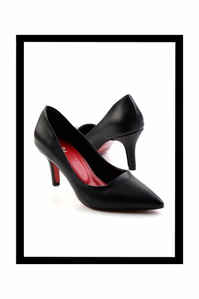 Bambi Classic Black Women's Heeled Shoes - K 01231400909