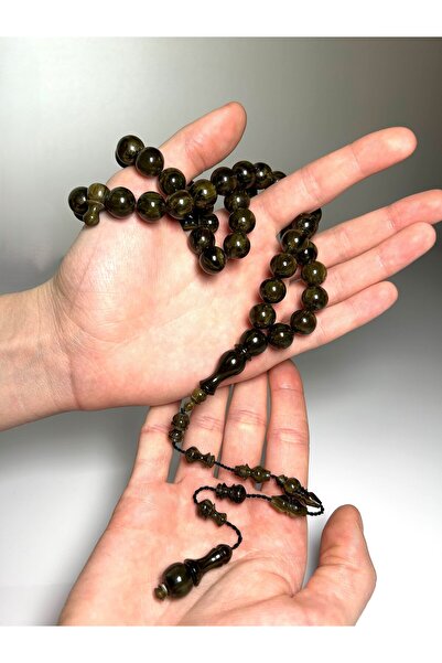 Black Sea Port Ottoman Czechoslovak Similar Large Size System Clamping Amber Rosary