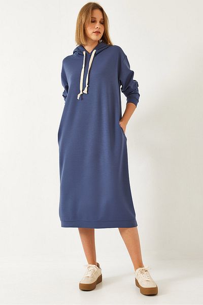 Bianco Lucci Жіноче плаття Capison Basic Long Sweat Dress 8074 60351328
