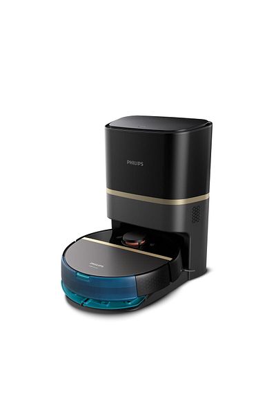 Philips Seria Homerun 7100 - Cu mop de curățare umedă și uscată, stație de colectare a prafului cu capacitate de 30 de zile