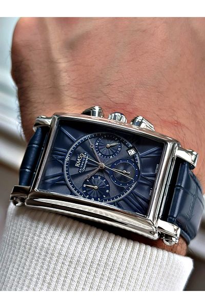 Romanson Function Special Design Leather Cord Steel Case Men's Wrist Watch 1566.03