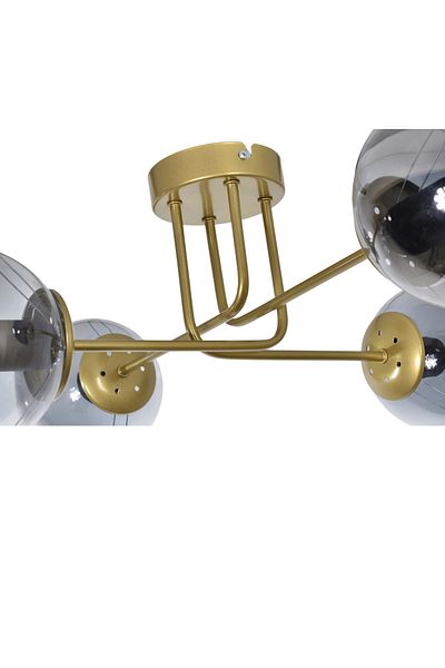 Modavize Sapphire Modern Design Living Room Bedroom Kitchen Antique Color Smoked Glass 4-Piece Chandelier