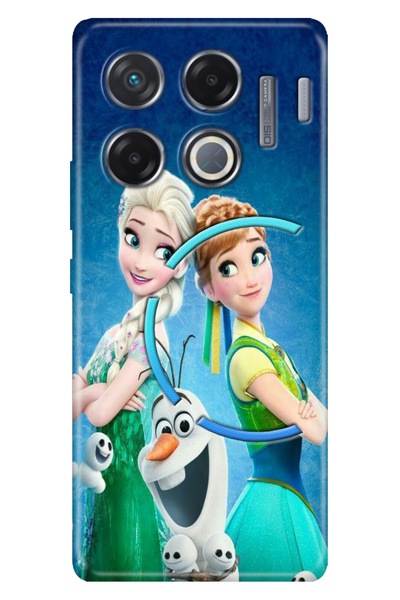 INFINIX GT 20 Pro Kılıf Desenli Cover Silikon INFINIX Elsa Anna Olaf