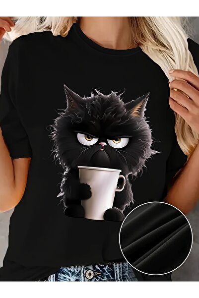 Jakinta Outdoors Pamuk Polyester Oversize Baskılı T-Shirt - Günlük ve Spor Gi...