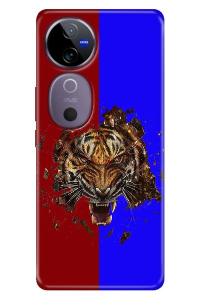 Cekuonline جراب Vivo V40 5G لهاتف Vivo V40 بنمط سيليكون مطبوع عليه نمور البحر...