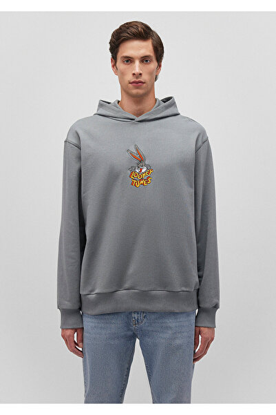 Mavi MAVİ  Bugs Bunny Baskılı Gri Sweatshirt 10102