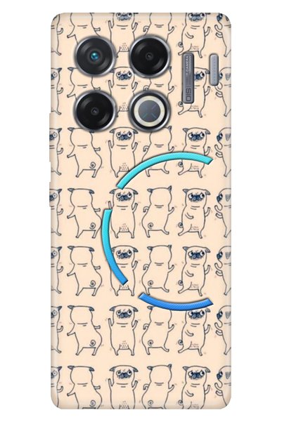 Cekuonline Case for Infinix Gt 20 Pro Case Infinix Patterned Silicone Pug