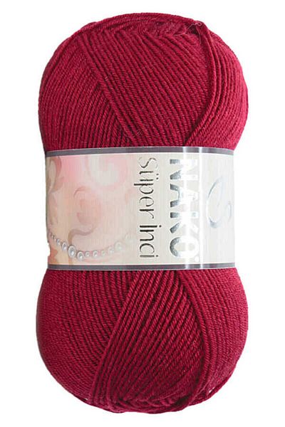 NAKO Super Pearl Knitting Yarn - 5 Pack 3630 Cherry Rot