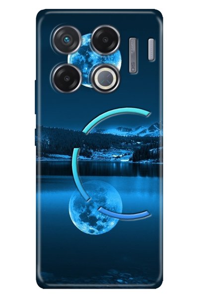 Cekuonline جراب Infinix GT 20 Pro من السيليكون بنمط Infinix مطبوع عليه بحر البدر