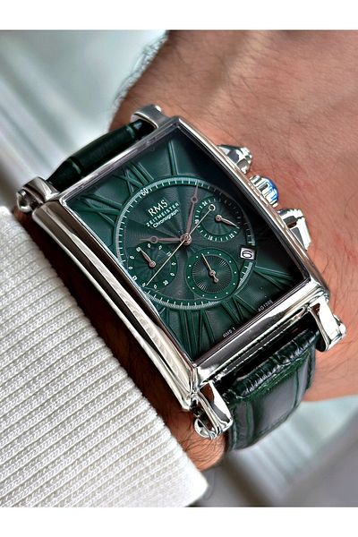 Romanson Function Special Design Leather Cord Steel Case Men's Wrist Watch 1566.04