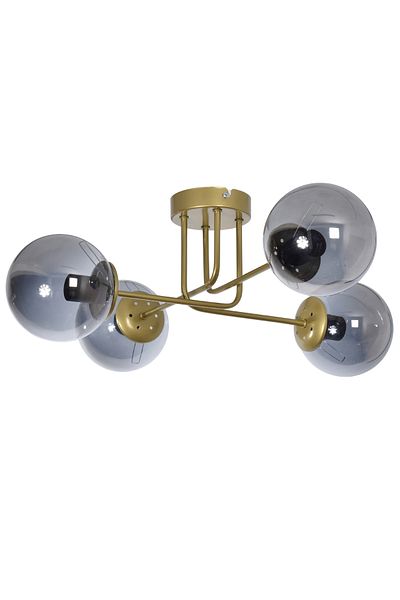Modavize Sapphire Modern Design Living Room Bedroom Kitchen Antique Color Smoked Glass 4-Piece Chandelier