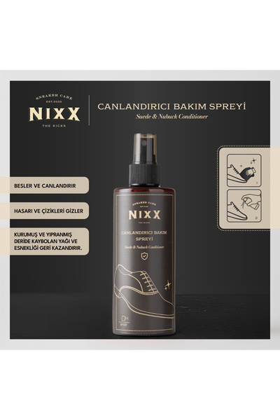 Nixx NX902 - Deri ve Süet Bakım Spreyi | Canlandırıcı Etki, 100ml