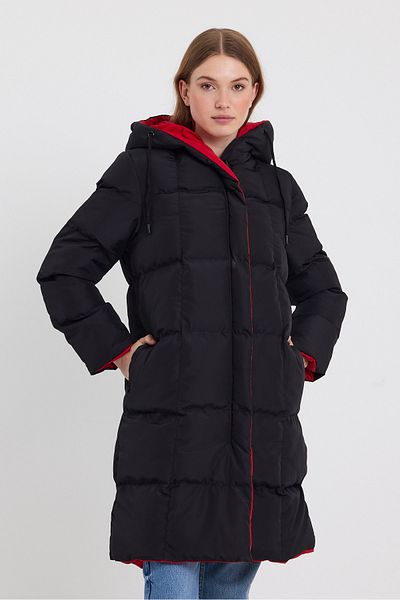 Weyeze Double Sided Long Puffer Coat Ad-K50501Lnw