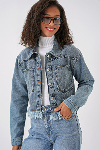 Bigdart 0716 Дънково яке с двоен джоб - синьо