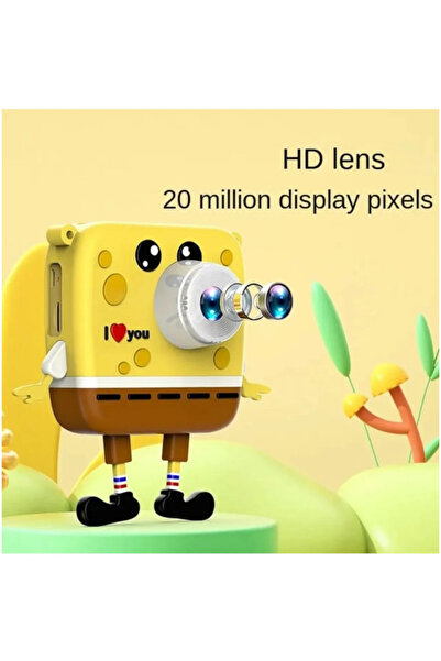 qasul Mini 1080p Hd Kamera Silikon Korumalı Kılıflı Çocuklar Için Dijital Fotoğraf Makinesi