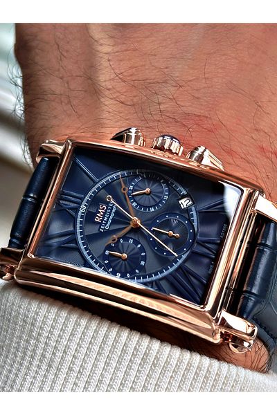 Romanson Function Special Design Leather Cord Steel Case Men's Wrist Watch 1566.07