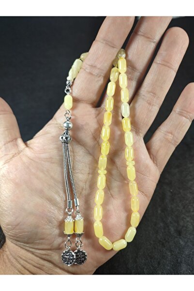 İskeçe Tesbih 925 Ayar Gümüş Püskül 9.70 Gr. 2 Yedek Habbeli Baltık Kraliçe K...