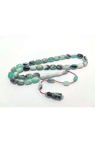İskeçe Exclusive Arizona Turquoise Certified - Arif Baran Master's Artifact, Double Layer Hand Polished Color Peak 6291