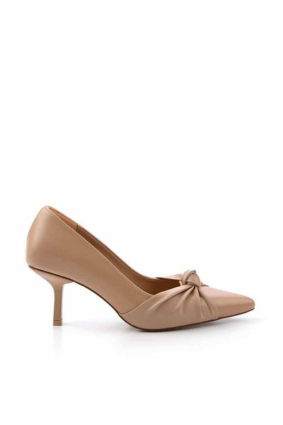 Bambi Nude Color Classic Women's Heeled Shoes - K01418010009