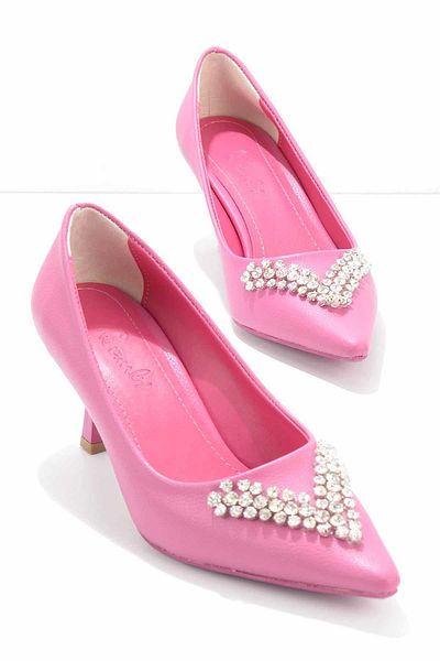 Bambi Pantofi clasici cu toc de damă fucsia K01840062009
